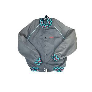 WestArk 2XL Wyoming Jaycees Jacket USA Aztec Trim Snap Buttons Vintage